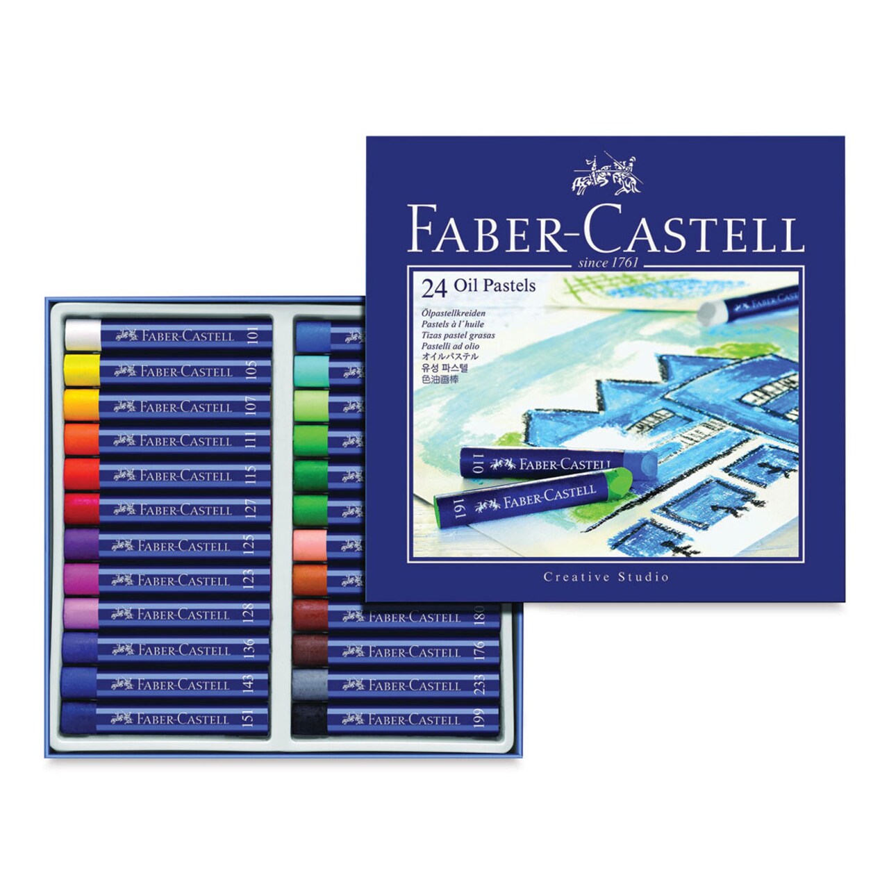 Faber-Castell Goldfaber Studio Oil Pastel Set - Assorted Colors, Set of 24